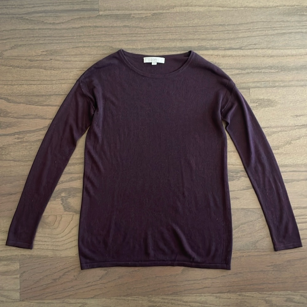 LOFT Purple Thin Crewneck Sweater - Size XS